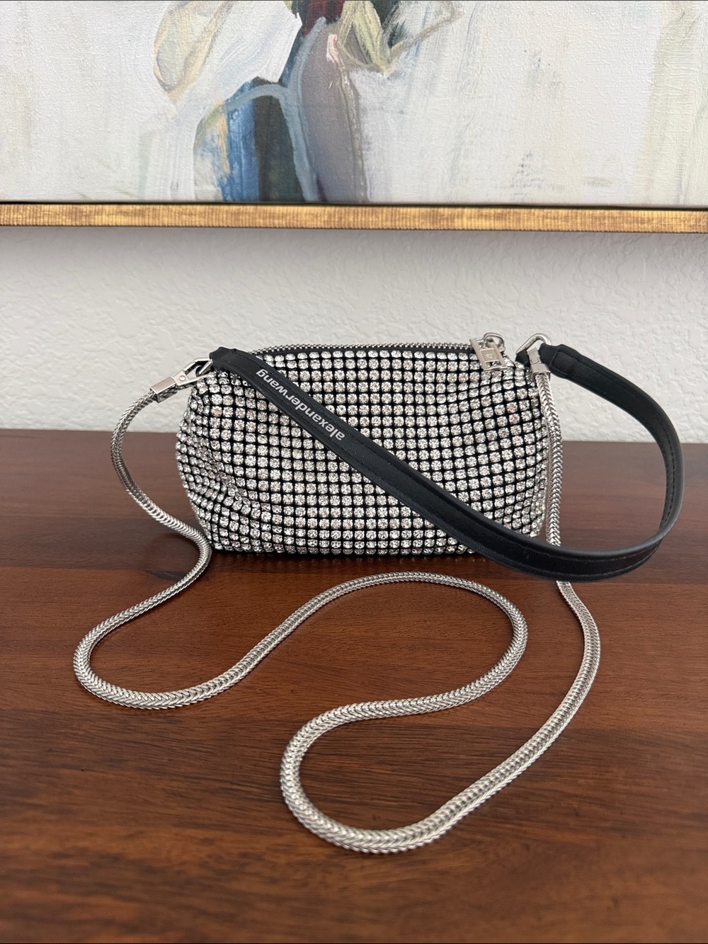 Alexander Wand Heiress Silver Crystal Embellished Bag